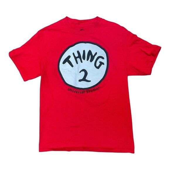 Universal Studio Thing 2 Red Graphic Tee Size M - Picture 1 of 10
